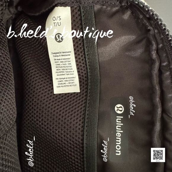 lululemon Everywhere Belt Bag *Canvas (Cotton) in Natural/Black OS 1L New NWT - Picture 14 of 15